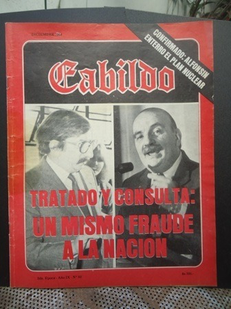 Revista Cabildo 2da Epoca Año 9 Nº 83 Alfonsin Nuclear 12/84