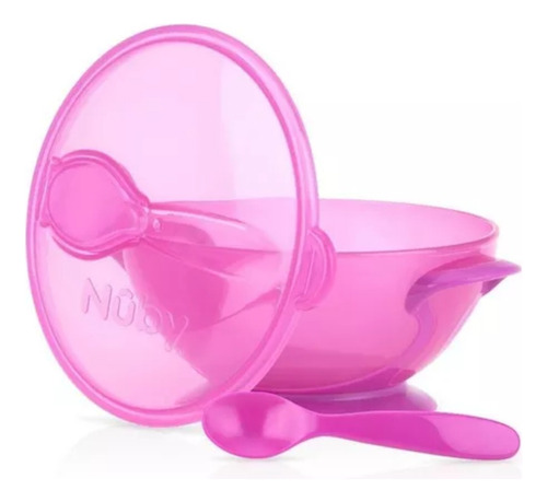 Bowl Plato Tapa Cuchara Easy Go Nuby 6m+ Babymovil 5419