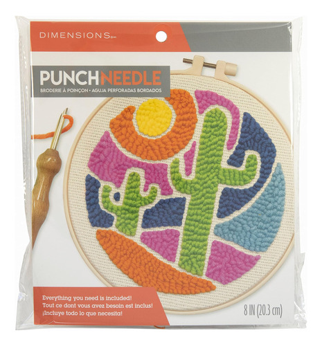 Dimensions Cactus Punch Needle Kit Para Iniciantes, 8 Diâmet