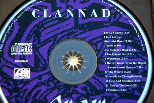 Clannad - Anam Cd 1992 Bono U2 Enya Vangelis Folk C1 (Usado)
