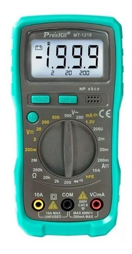 Multímetro Profesional Tester Proskit Mt-1210 Digital Mide Voltaje Ac Dc Diodos Resistencia Amperaje