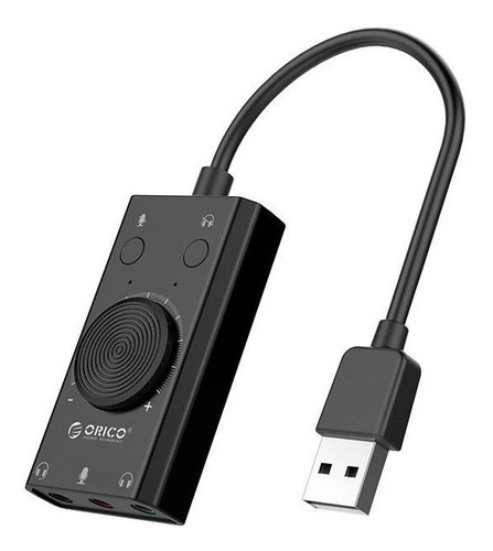 Placa Usb Audio Som Fone Microfone Profissional Orico Sc2 A8