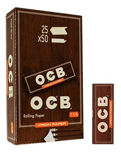 Caja Ocb Virgin Paper 1 1/4 Display 25 Unidades
