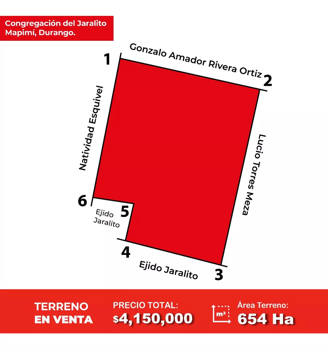 Terreno En Venta, Mapimi. Durango.