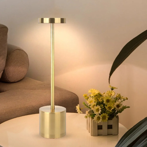 Lámpara De Mesa Inalámbrica Recargable De Metal Led Led Meta