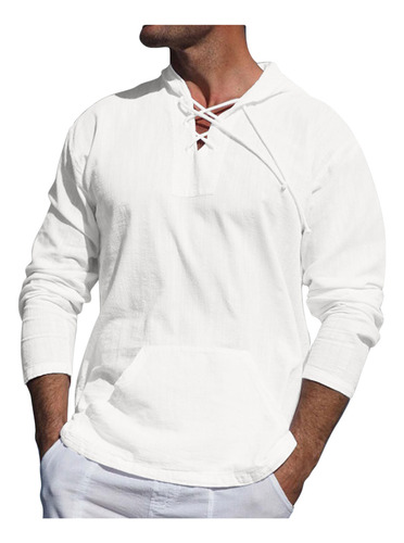 Sudadera Casual De Algodón Y Lino Para Hombre, Estilo L, Con