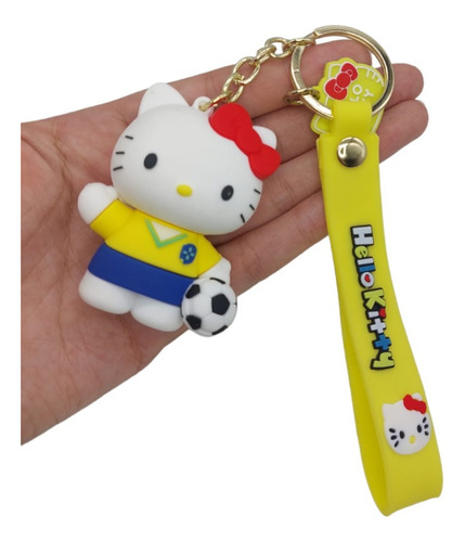 Llavero Hello Kitty Kawaii Futbol Jugadora Mundial Pelota