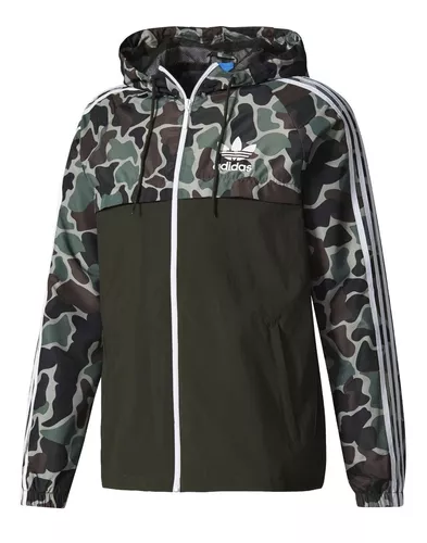 jaqueta adidas corta vento camuflada