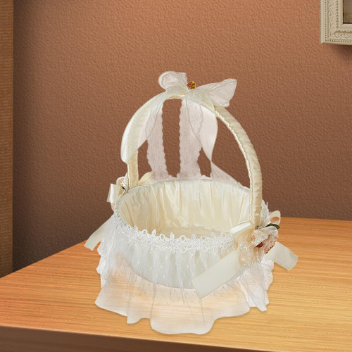Cesta De Flores Para Boda, Cesta Para Niña De , Ligera, Con