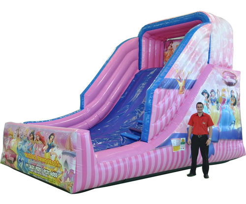 Tobogã Hiper Princesas Com Motor Soprador