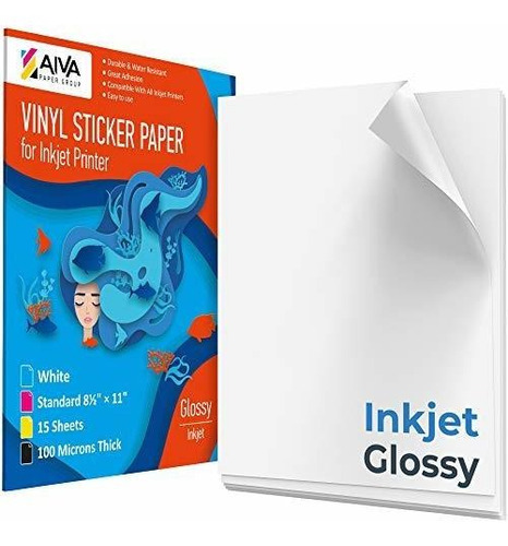 Papel Adhesivo De Vinilo Imprimible Para Impresora De I...