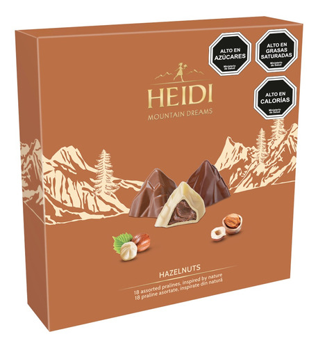 Estuche Choc. Bombones Heidi Mountain Dreams Hazelnuts 150g