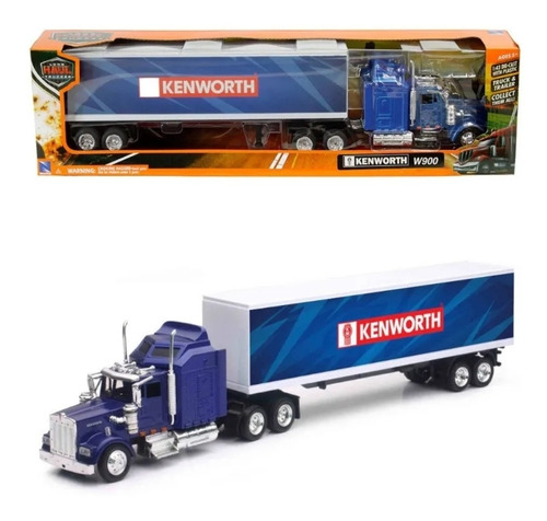 New Ray 1:43 Kenworth W900 Caja Seca Azul Pico Aguila