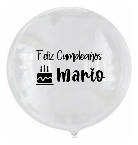 15 Stickers Vinil, Cumpleaños, Globos, Personalizada 20x10cm