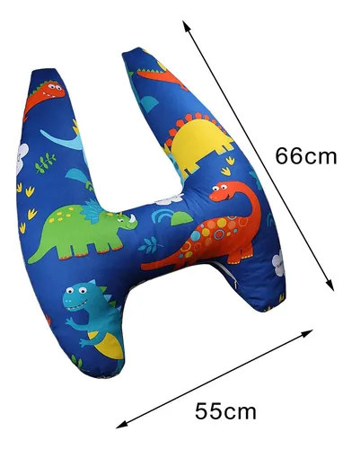 La Almohada De Viaje Para El Asiento Trasero Dinosaurio Azul