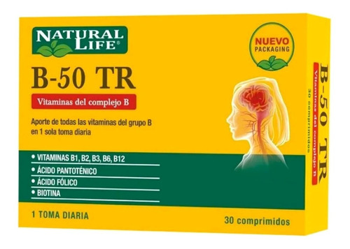 Vitamina Complejo B 50 Complex T R Natural Life 30 X Comp