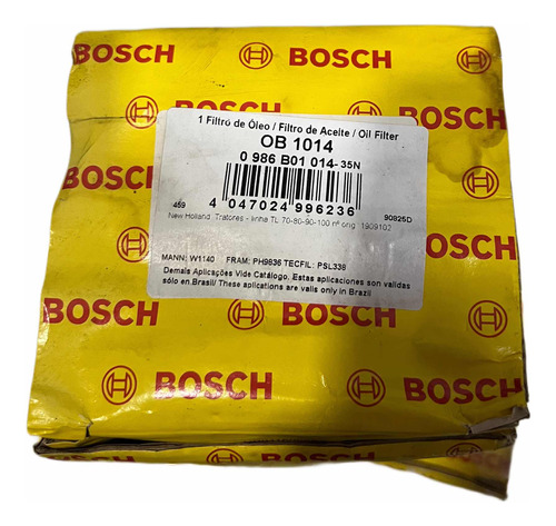 Filtro Aceite Bosch Ob 1014