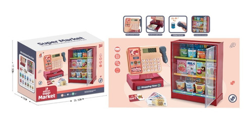 Máquina Registradora Infantil Con  Calculadora + Alacena