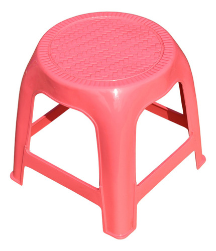 2 Bancos Banquito Plástico Infantil Pequeño Multiusos Color Rosa Chicle
