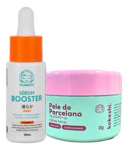 Kit Pele De Porcelana Sérum Vitamina C Kokeshi Hidratantes
