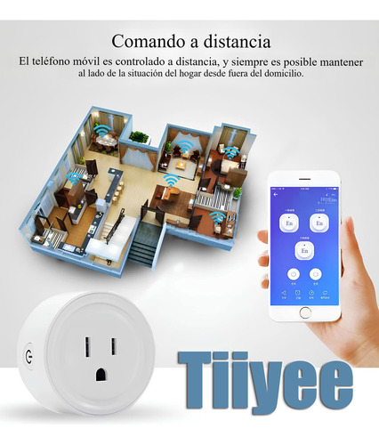 Enchufe Inteligente Wifi Smart Plug Alexa Home Socket Color Blanco