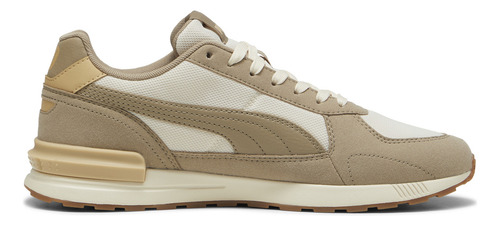 Tenis Casual Puma Graviton Unisex Blanco Y Café