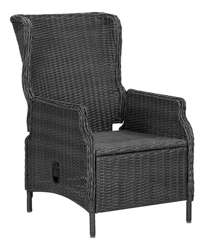 Sala Lounge De Jardín De 3 Pza De Ratán Gris Oscuro M2