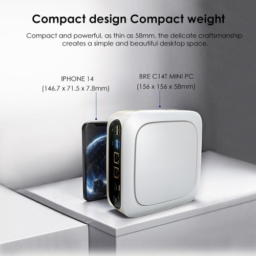 Bre Nuc Mini Pc C14t Intel Core Ih Hasta 16 Gb Ddr4 Ram 512g