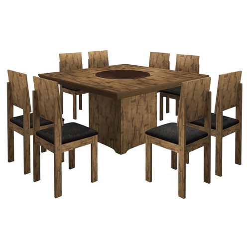 Conjunto Mesa De Jantar Com Prato Giratório 1.35m Giovana Co