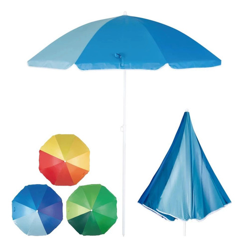 Kit Praia Cooler 26 L + Guarda Sol 1,50 M + Esteira Azul