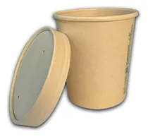 Comprar Vaso Pote Bambu 350ml Para Bebidas Y Alimentos X 25unid
