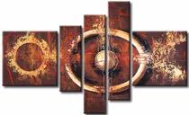 Comprar Cuadros Abstractos Modernos Tripticos Texturados Pintados