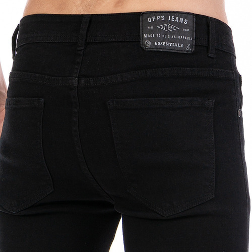 Imagen 7 de 10 de Pantalón Jeans Negro Biker Hombre Skinny Mezclilla Stretch