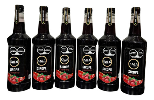 Jarabe Sirope Arandano Kala Gourmet 1 Litro 6 Piezas