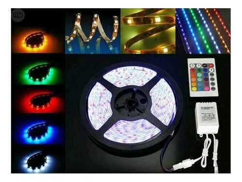 Kit Completo Tira Led Rgb 5050 Máxima Luminosidad