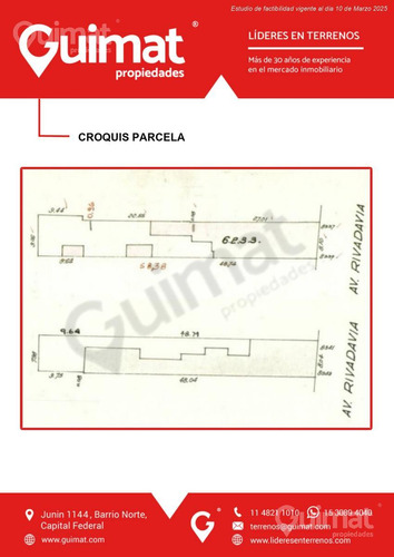 Excelente Terreno Doble Frente Av Rivadavia - Floresta- 16.00 X 59.00 Mts . Lideres En Terrenos