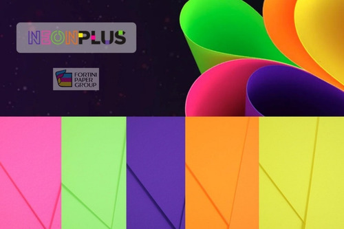 Papel Neon Plus 180g A4 100 Folhas As Cores Cor Cores