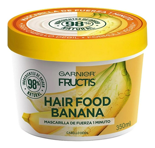 Mascarilla Capilar Garnier Fructis Banana Cabello Débil 350m