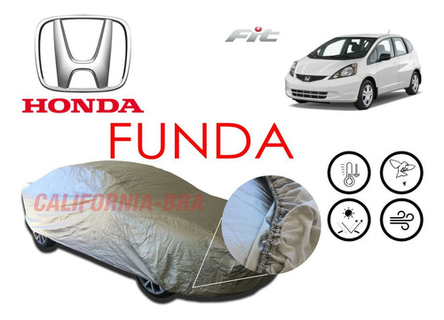 Cobertura Impermeable Broche Afelpada Eua Honda Fit 2009-12.