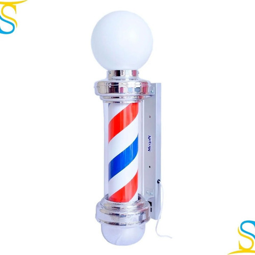 Barber Pole Poste De Barbeiro Cor Cinza Voltagem 220v