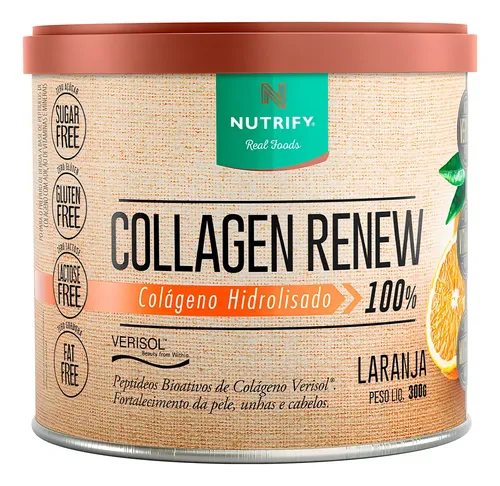 Colágeno Hidrolisado Collagen Renew Laranja 300g Nutrify Laranja