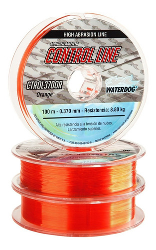 Monofilamento Control Line 0,405mm 11kg Waterdog Color Naranja