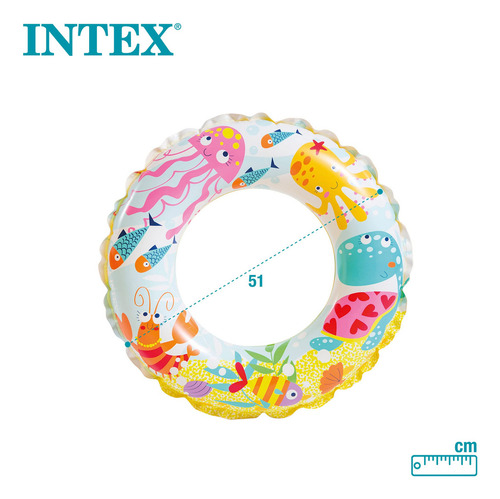 Intex Salvavidas De Anillo Inflable Infantil Circular De Divertidos Animales 51 Cm | 56205