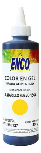 Color Gel Amarillo Huevo Reposteria 250 Grs. Enco 1564-250