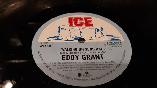 Eddy Grant Walking On Sunshine Vinilo Maxi Uk 2001 Promo