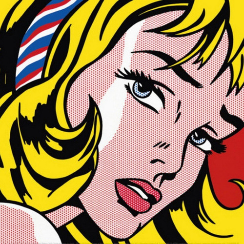 Roy Lichtenstein Girl With Hair Ribbon 60 X 60 Cm - Canvas