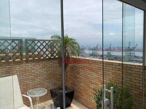 Imagem 8 de 28 de Cobertura À Venda, 180 M² Por R$ 1.140.000,00 - Ponta Da Praia - Santos/sp - Co0014