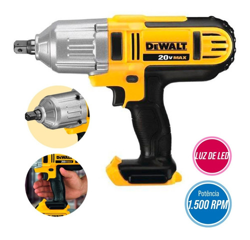 Parafusadeira Chave Impacto 1/2 S/bateria Dcf889b Dewalt