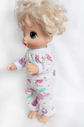 Roupa boneca Baby Alive Pijama curto menina - Pequena Stella Ateliê -  Pijama para Bebês - Magazine Luiza