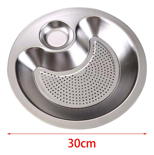 Plato Gyoza De Acero Inoxidable Para, Plato 30 Centimetros